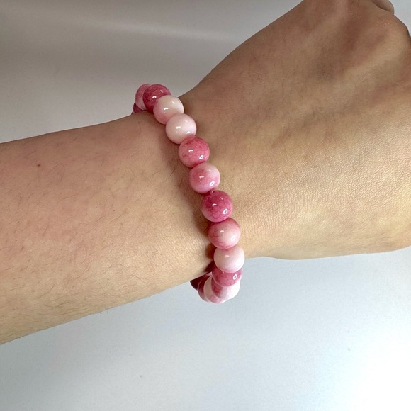 Pink Berry & Cream Swirl Beaded Bracelet - Picture 4 of 6